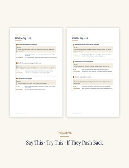 Wedding Boundaries Scripts — 99 Things to Say When Family Pressure Starts