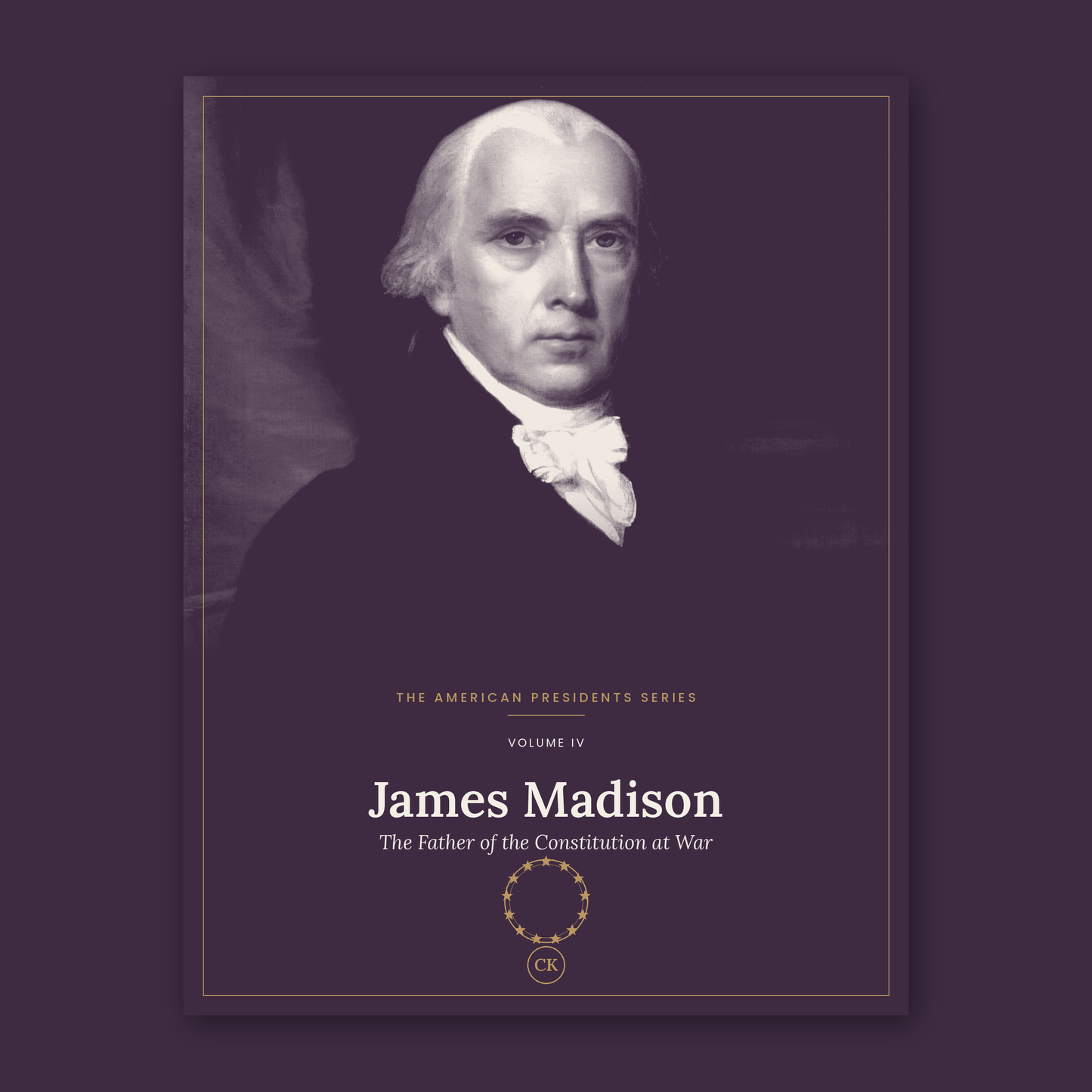Cover of the James Madison field guide, with a duotone portrait of Madison