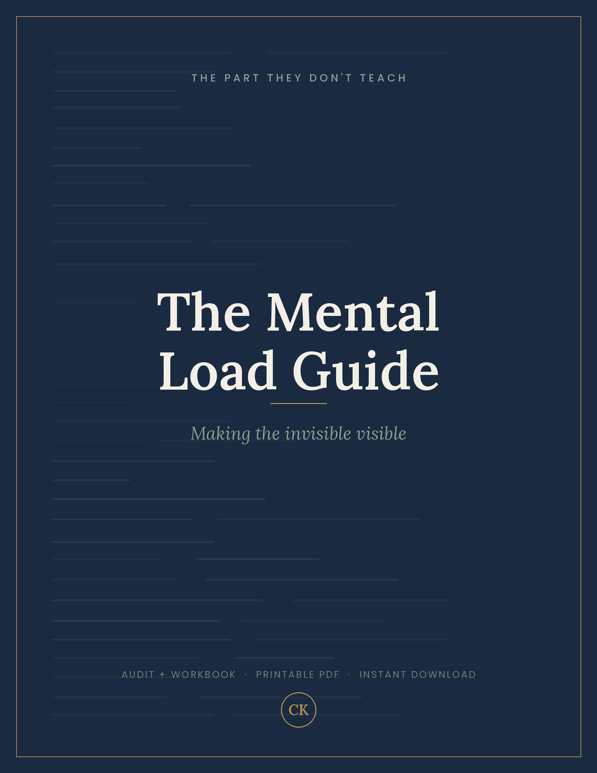 Cover of The Mental Load Guide, a workbook for dividing household planning work