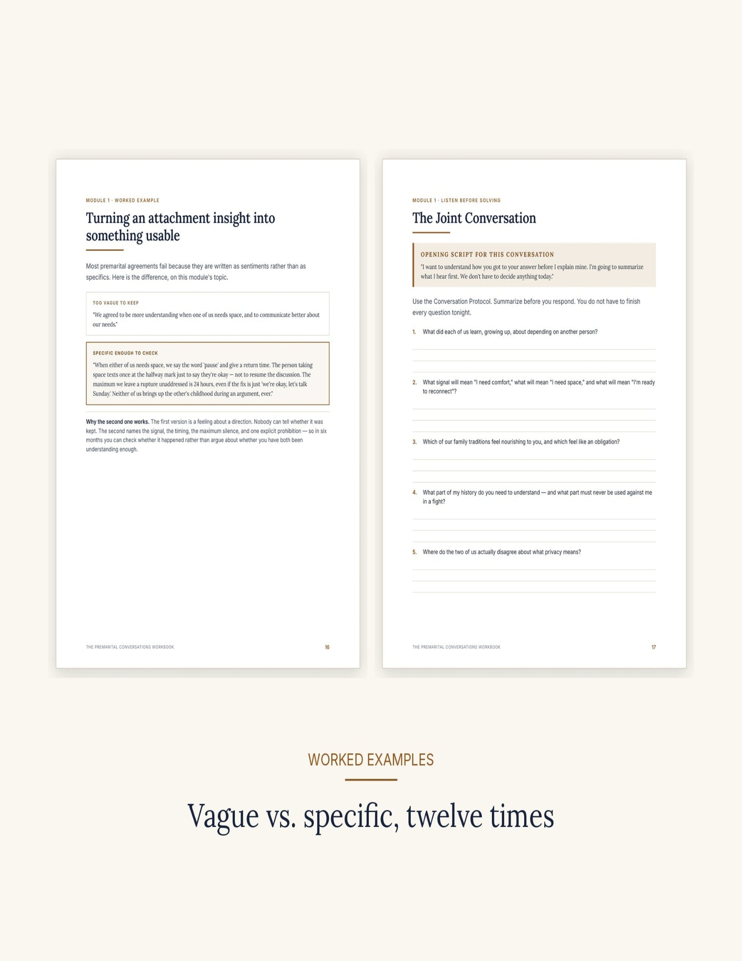 The Premarital Conversations Workbook — 12 Conversations to Have Before the Wedding
